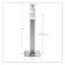 Purell MESSENGER ES6 Floor Stand with Dispenser, 1,200 mL, 13.16 x 16.63 x 51.57, Silver/White 7306-DS-SLV - alternate 5